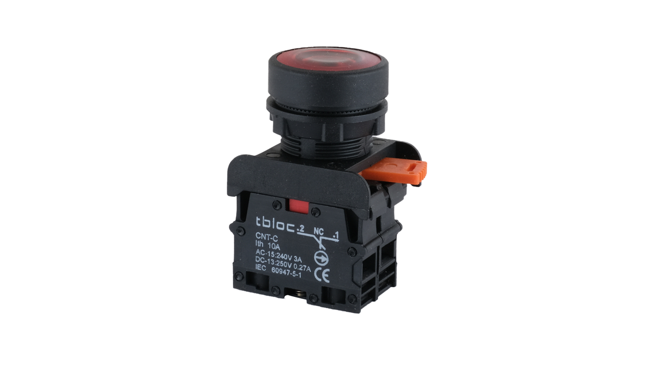 PSRL-1C 48 Кнопка управления LED с пружиной возврата 48B AC/DC (красная)