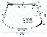 Стекло заднее с обогревом Ауди 80 B3 87-91 4D