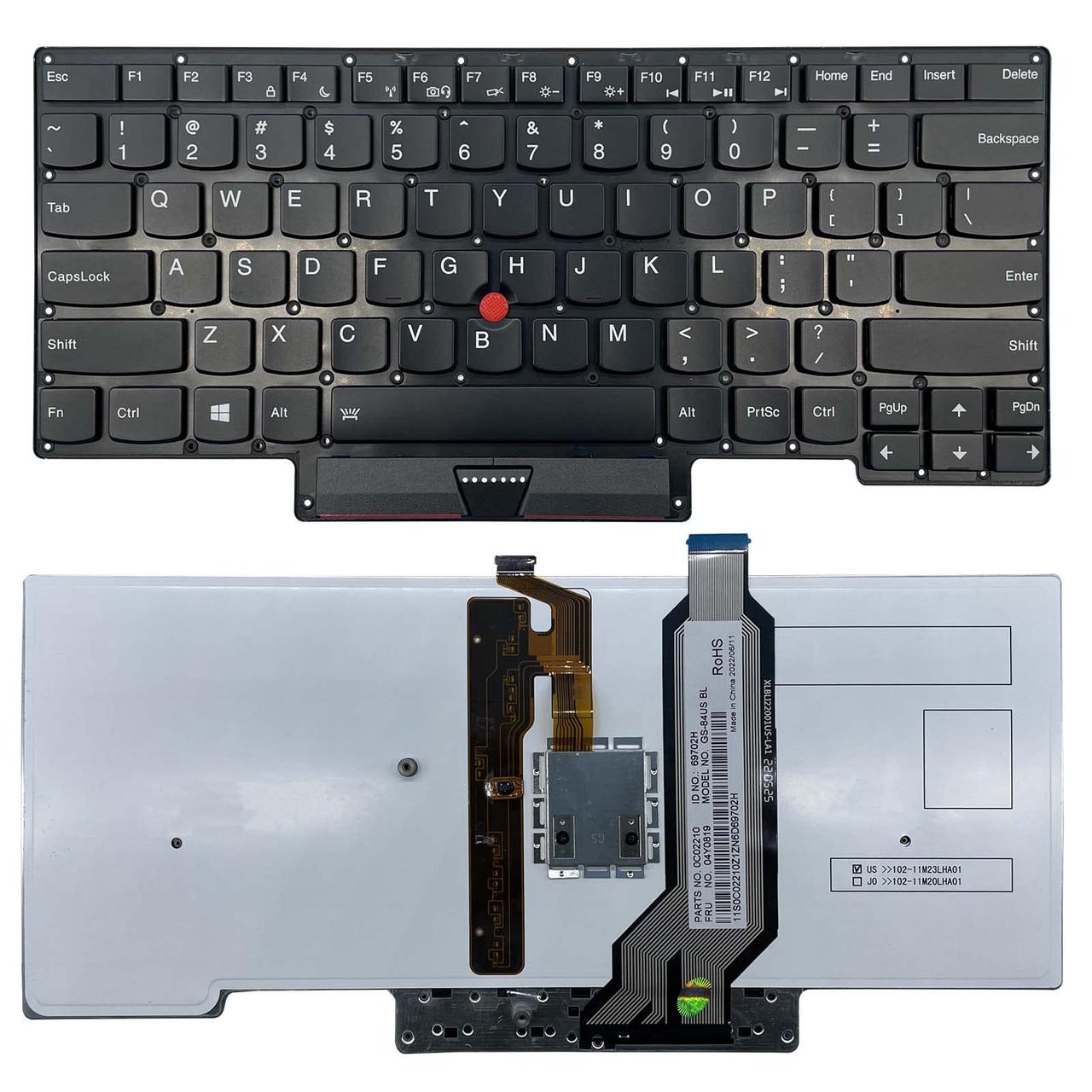 Клавиатура для ноутбука Lenovo ThinkPad X1 Carbon Gen 1 ENG с подсветкой C трекпойнтом, фото 1