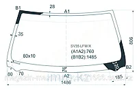 Стекло лобовое в клей Тойота CAMRY/SCEPTER 91-96 4/5D