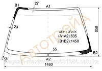Стекло лобовое в клей Тойота CALDINA/AVENSIS 1997-2003 4/5D HBK/WGN