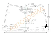 Стекло лобовое в клей Тойота CAMRY 01-06