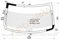 Стекло заднее (крышка багажника) с обогревом Тойота CAMRY 01-06