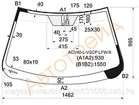 Стекло лобовое в клей Тойота CAMRY 2006-