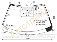 Стекло лобовое в клей Тойота CAMRY 06-