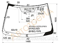 Стекло лобовое в клей Тойота CAMRY ACV50 4D SED 2012-