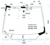Стекло лобовое в клей HONDA CIVIC 05- 4D
