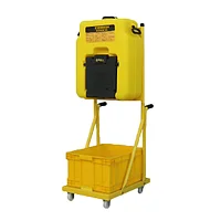 Портативная станция для промывания глаз с тележкой, желтая, 14 галлонов