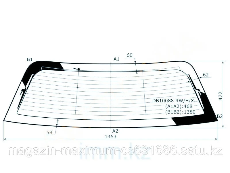 Стекло заднее с обогревом LINCOLN TOWN CAR 4D SEDAN 2003-