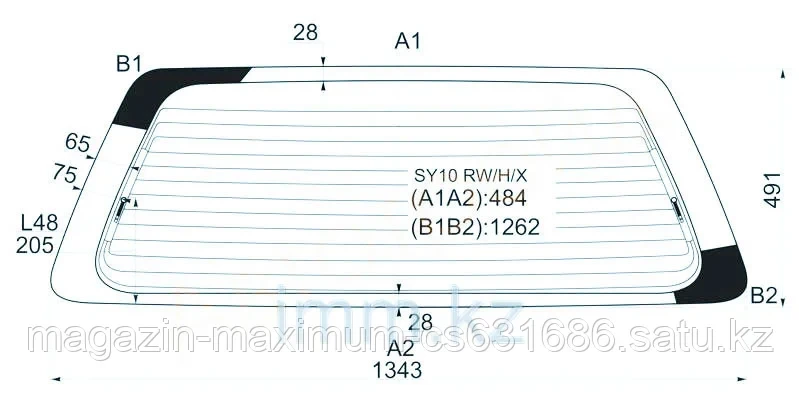 Стекло заднее (крышка багажника) с обогревом Ниссан AD (SUNNY Y10) VAN 90-99