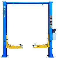 Автоподъемник двухстоечный ROSSVIK V2-4L г/п 4.0т, 220В, электрогидравлический с верхней синхронизацией. Синий