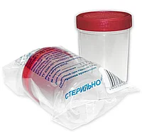 Контейнер 125 мл без ложки, стерильный для биологического материала