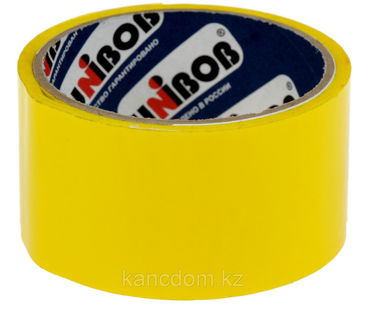 Скотч канцелярский цветной желтый 48 мм х 24 м, UNIBOB 3391272