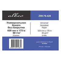 ALBEO Z80-420/175/4 Бумага инженерная 80г/м2 0.420х175м втулка 76мм 4 рулона , Universal Uncoated Paper (4 rolls)