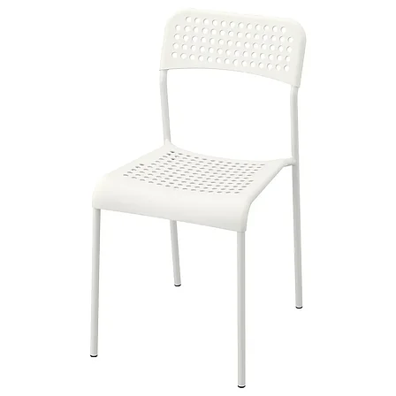 Стул АДДЕ стул, белый ИКЕА, IKEA, фото 1