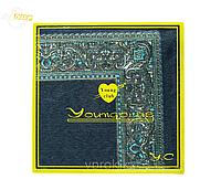 Платок носовой в упаковке (синий с голубым узором), 12 см