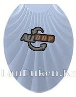 Сидение с крышкой для унитаза и крепленьями Ракушка 1022 (голубая)