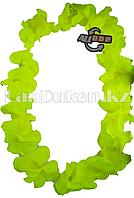 Гавайские бусы Леи из желтых цветов (диаметр по окружности 44-50 см)