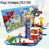 Набор игровой для детей из серии Щенячий патруль - Парковка 3-этажная с дорогой и лифтом 4 машинки в комплекте