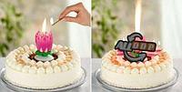 Музыкальная свеча фейверк в виде лотуса с цифрами для торта