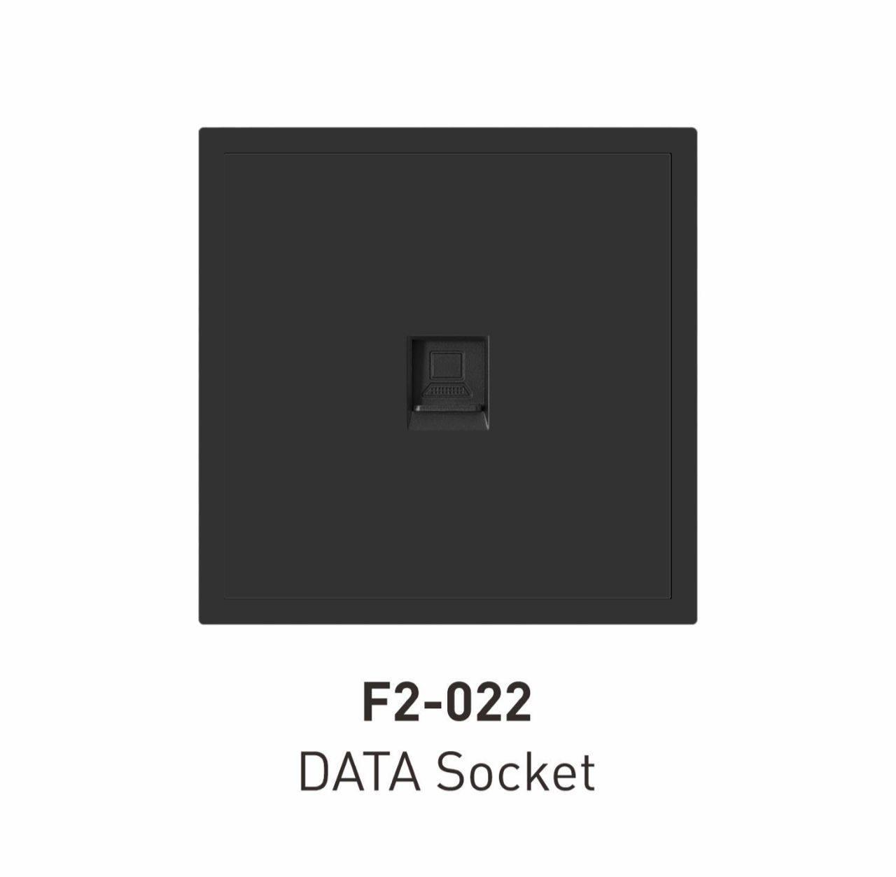 Розетка компьютерная черная