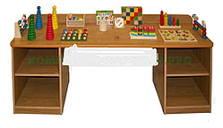 Дидактический стол c набором игрушек, L180 W50 H46