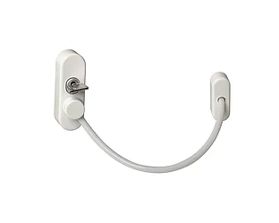 Блокиратор поворота с тросиком и ключом, белый