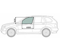 Стекло форточки (Спереди/ Справа/ Цвет зеленый) Toyota Avensis (T270) 08-18