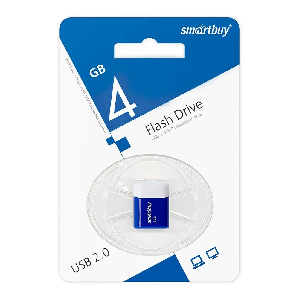 USB-накопитель Smartbuy 4GB LARA Blue, фото 1