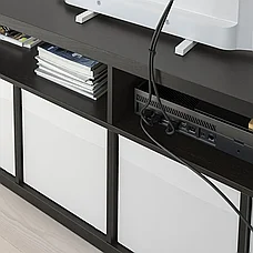 Тумба под ТВ КАЛЛАКС , черно-коричневая, 147x60 см ИКЕА, IKEA, фото 4