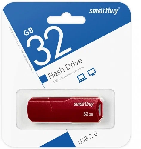USB накопитель Smartbuy 32GB Clue Red, фото 1