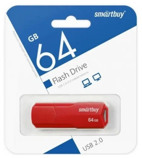 USB накопитель Smartbuy 64GB Clue Red