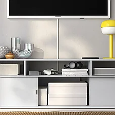 Тумба под СПИКСМЕД, светло-серая, 155x32x44 см ИКЕА, IKEA, фото 4