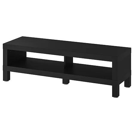 Тумба под ТВ ЛАКК черно-коричневый 120x35x36 см ИКЕА, IKEA, фото 1