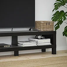 Тумба под ТВ ЛАКК черно-коричневый 120x35x36 см ИКЕА, IKEA, фото 4