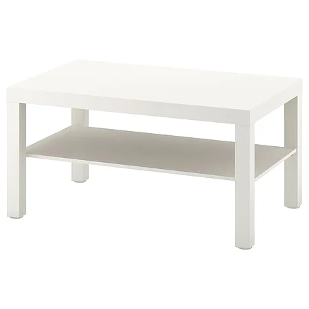 Журнальный стол ЛАКК белый 90x55 см ИКЕА, IKEA, фото 1