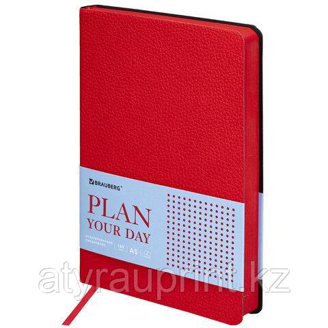 Ежедневник недатированный А6 (100x150 мм) BRAUBERG "Profile", балакрон, 176 л., мятный,, фото 1