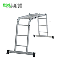 Лестница-трансформер NV 1320 алюминиевая, 4*4 перекладины, ширина 340мм