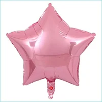 Фольгированный шар-звезда (Розовый) 45см