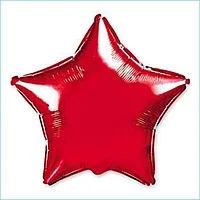 Фольгированный шар-звезда (Красный) 45см