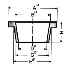 Манжеты для фильтровальных воронок, резиновые