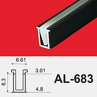 Профиль алюминиевый AL-683 для светодиодных лент. (3 метра/шт.) Стоимость указана за метр.