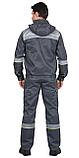 Костюм СИРИУС-ТИТАН куртка, п/к серый со св.серым и СОП и лимонным кантом, фото 3