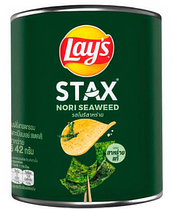 Чипсы LAY'S stax  со вкусом ВОДОРОСЛИ НОРИ 42 гр (24шт в упак) Тайланд