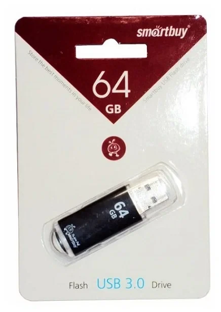 3.0 USB накопитель Smartbuy 64GB V-Cut Black, фото 1