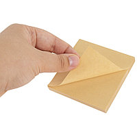 Блок самоклеящийся крафтовая бумага (стикеры) BRAUBERG KRAFT, 76х76 мм, 100 листов