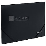 Папка на резинках BRAUBERG, стандарт, черная, до 300 листов, 0,5 мм, 221624, фото 2