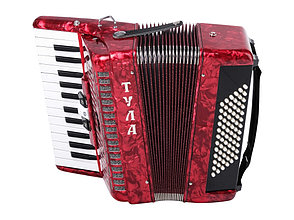 Аккордеон "Тула" 26х72-II-3, красный, Тульская Гармонь A-8-RD
