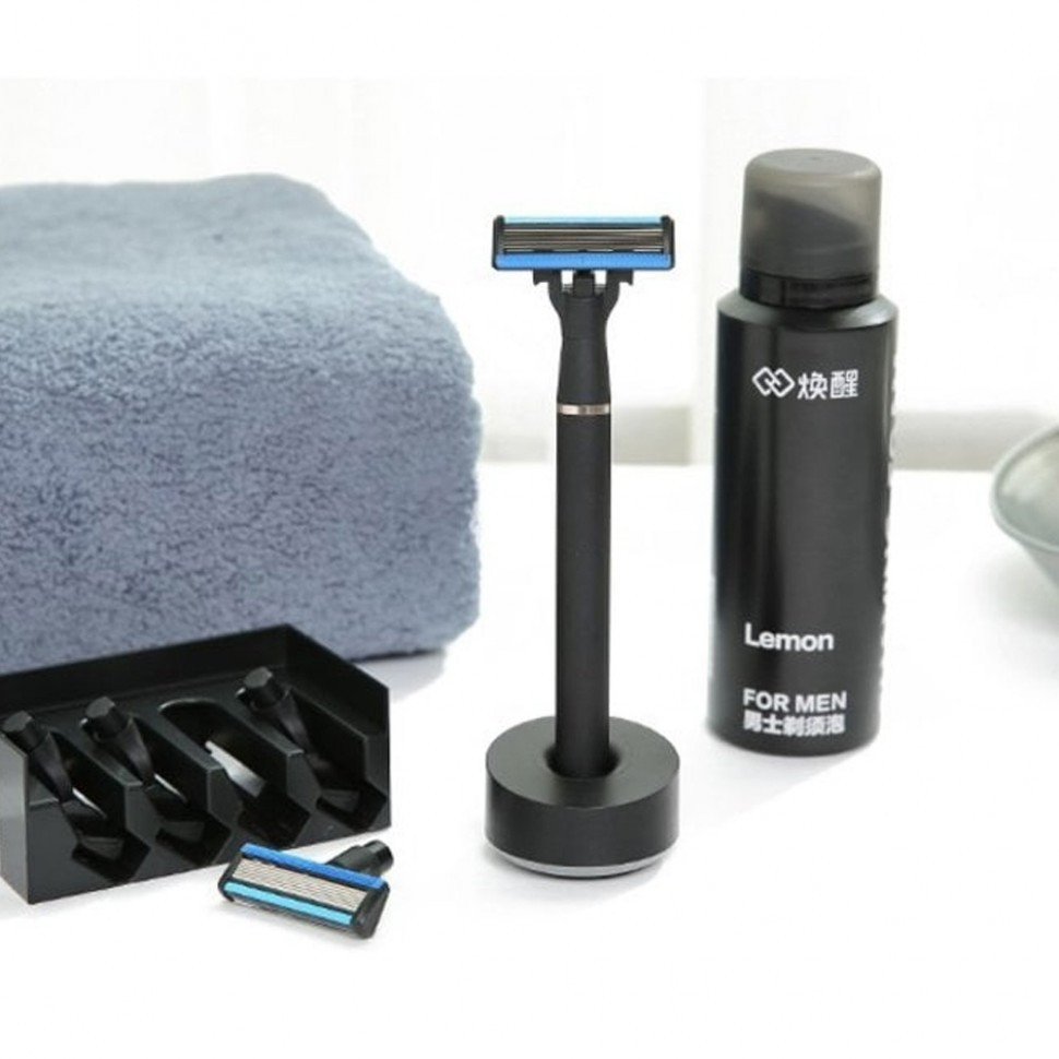 Комплект для бритья Xiaomi Manual Razor Set (H600-8), 4 насадки+пена