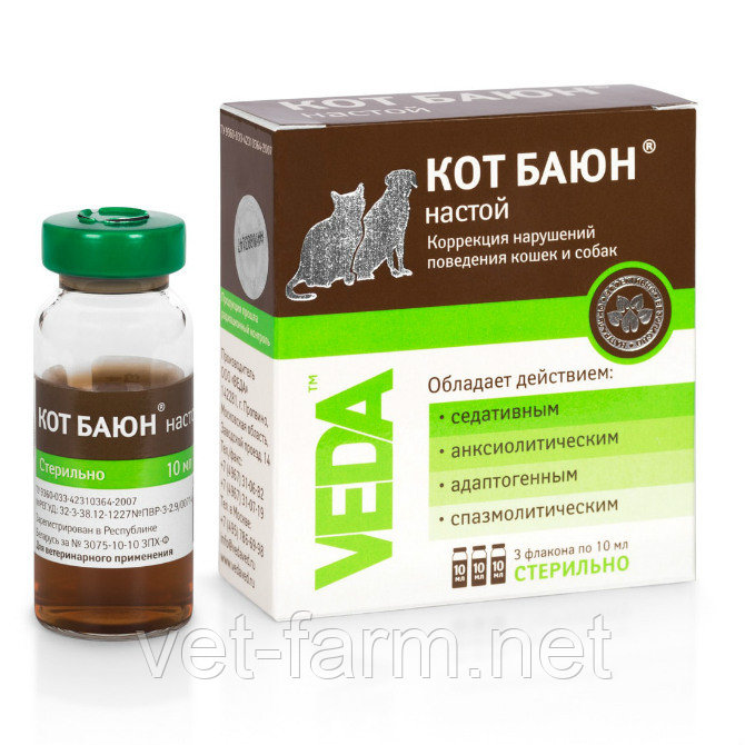 Кот Баюн настой успокоительное средство для кошек и собак, фото 1